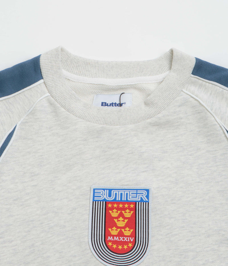 Butter Goods Crown Crewneck Sweatshirt in Ash