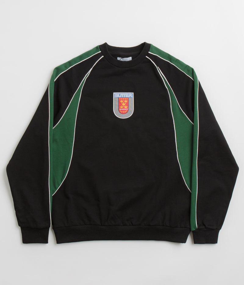 Butter Goods Crown Crewneck Sweatshirt in Black