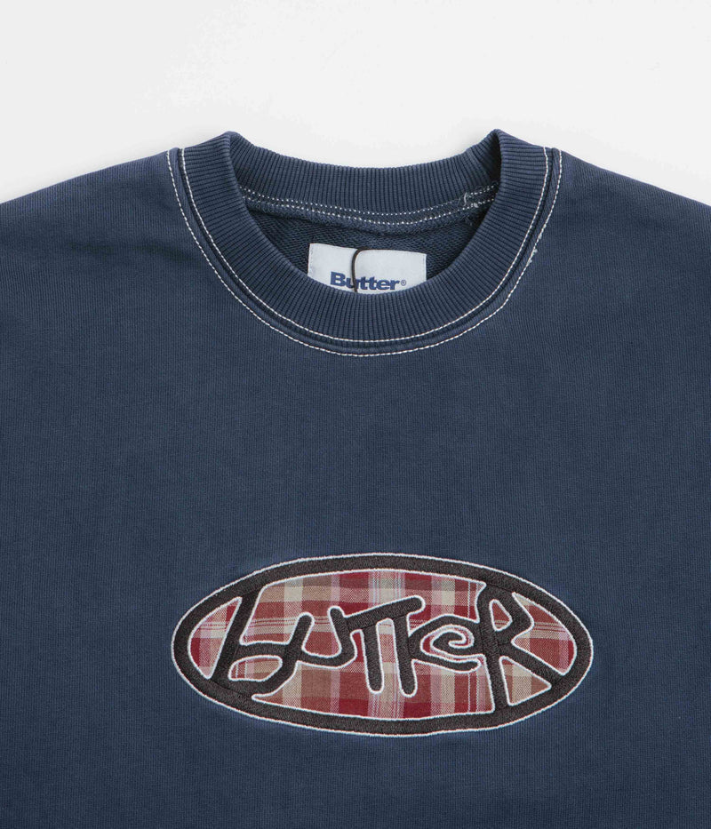 Butter Goods Crust Crewneck Sweatshirt in Washed Navy