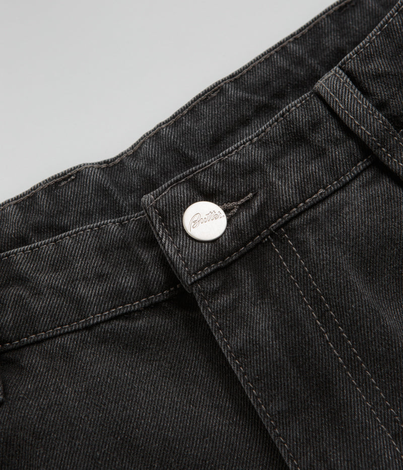 Butter Goods Davide Double Knee  Jeans in Washed Black