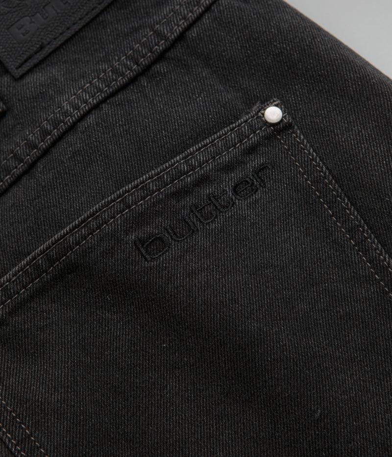 Butter Goods Davide Double Knee  Jeans in Washed Black