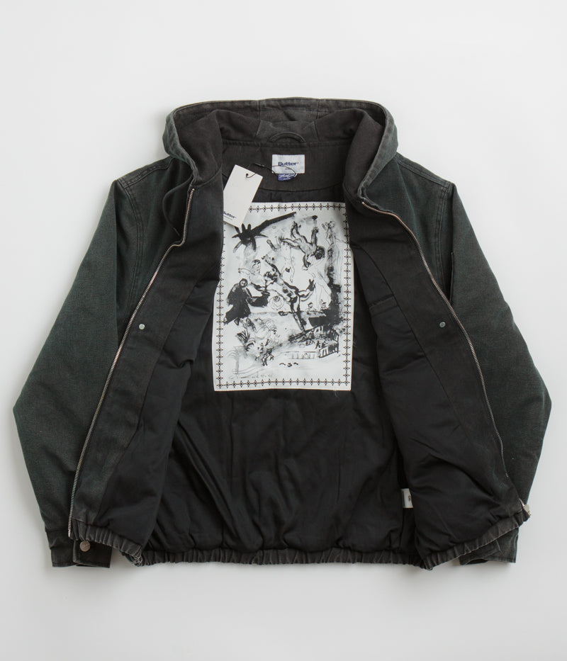Butter Goods Davide Work Jacket in Washed Black