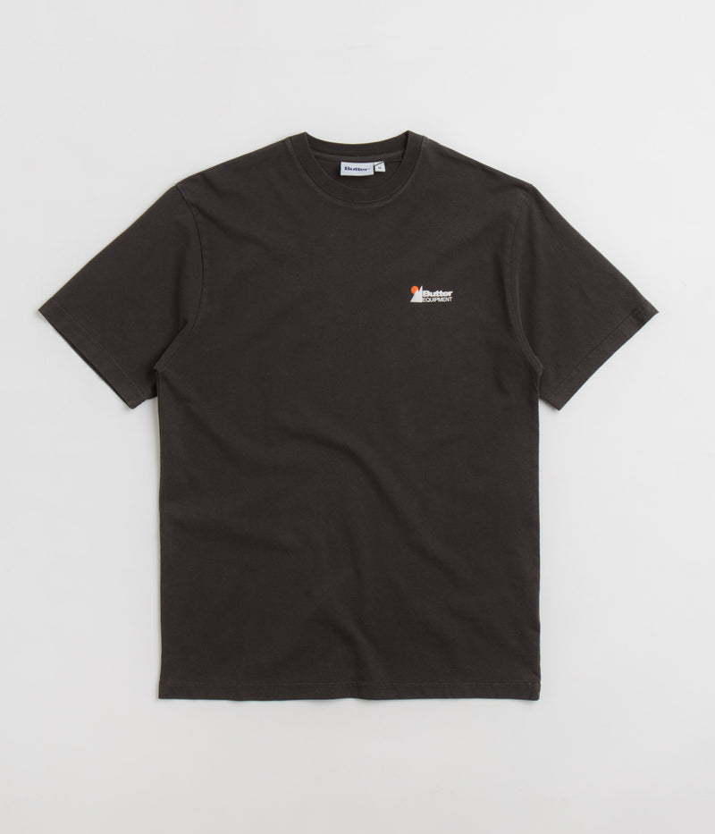 Butter Goods Distressed Pigment Dye T-Shirt in Black