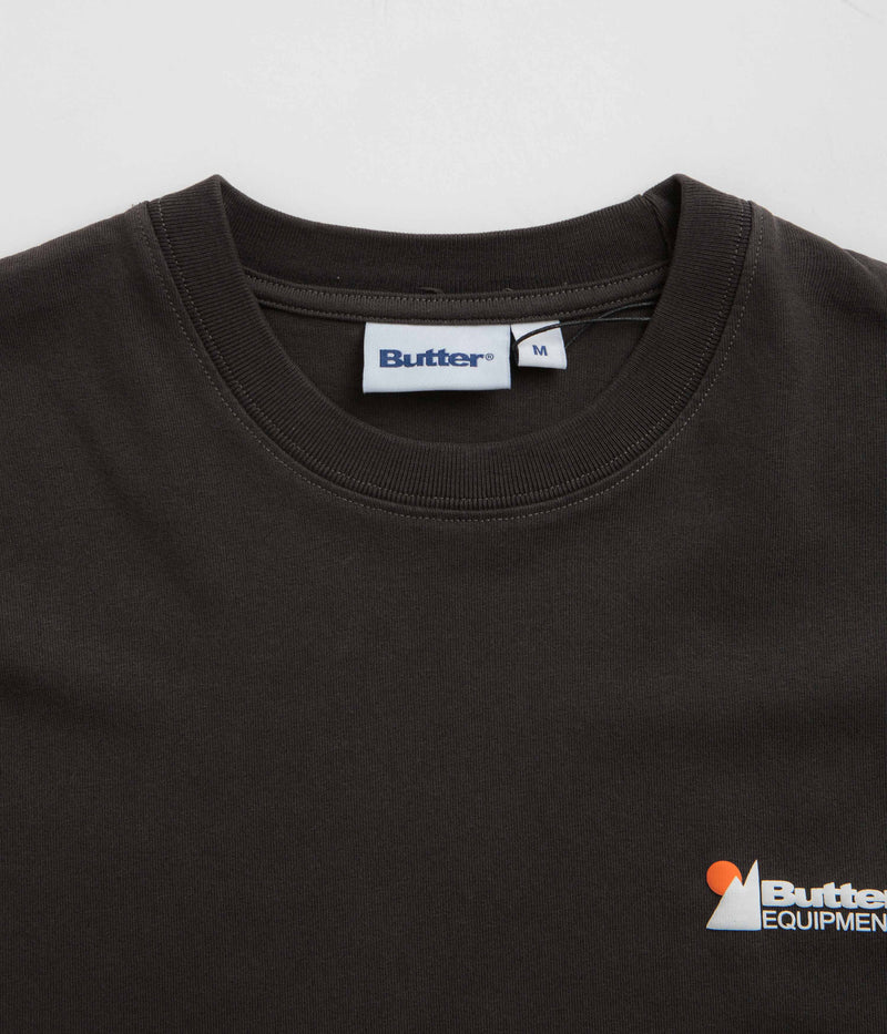 Butter Goods Distressed Pigment Dye T-Shirt in Black
