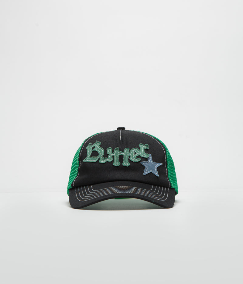Butter Goods Edge Trucker Cap in Black