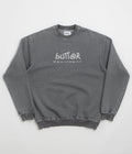 Butter Goods Equipment Applique Crewneck Sweatshirt in Washed Black