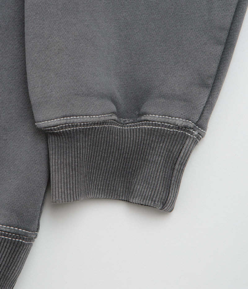 Butter Goods Equipment Applique Crewneck Sweatshirt in Washed Black
