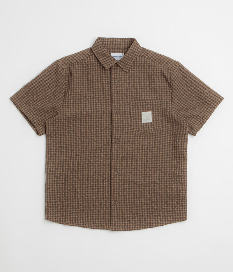 Butter Goods Equipment Short Sleeve Shirt in Brown