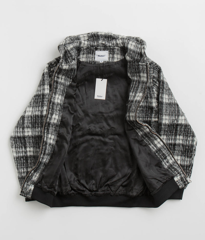 Butter Goods Heavy Plaid Work Jacket in Black and White