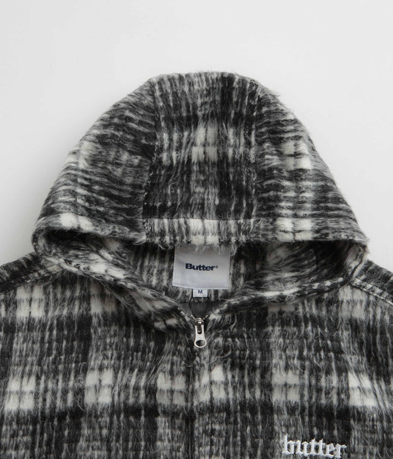 Butter Goods Heavy Plaid Work Jacket in Black and White