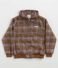 Butter Goods Heavy Plaid Work Jacket in Brick and Dusk