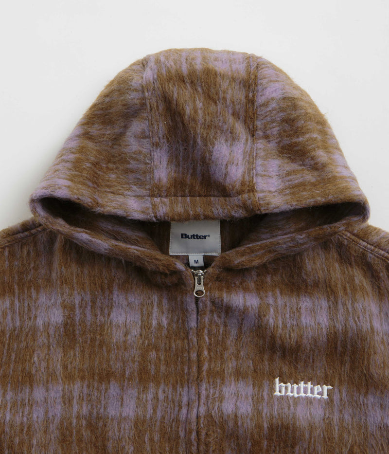 Butter Goods Heavy Plaid Work Jacket in Brick and Dusk