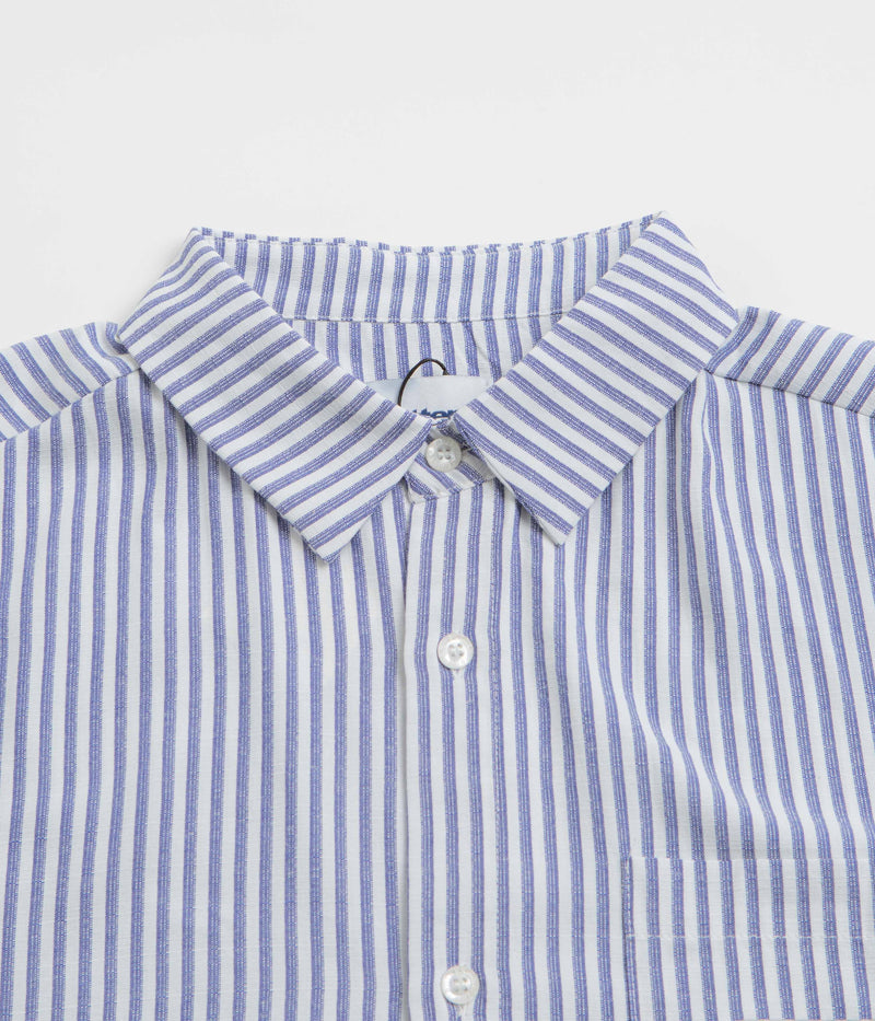 Butter Goods Hickory Short Sleeve Shirt in Blue Stripe