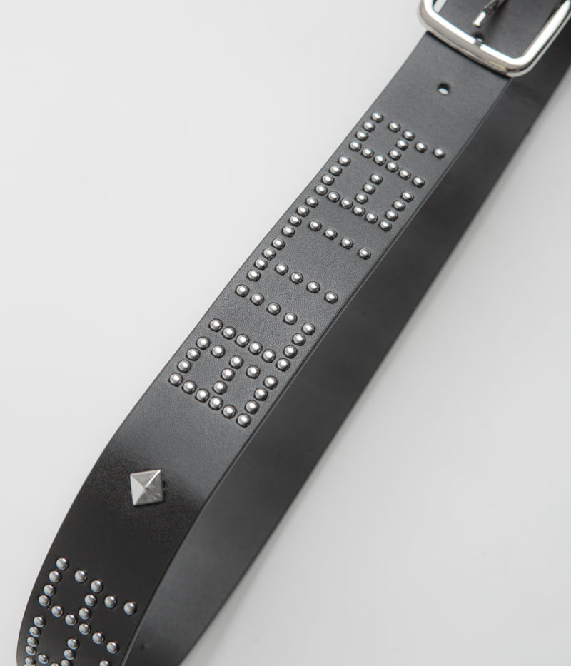 Butter Goods Leather Studded Belt in Black