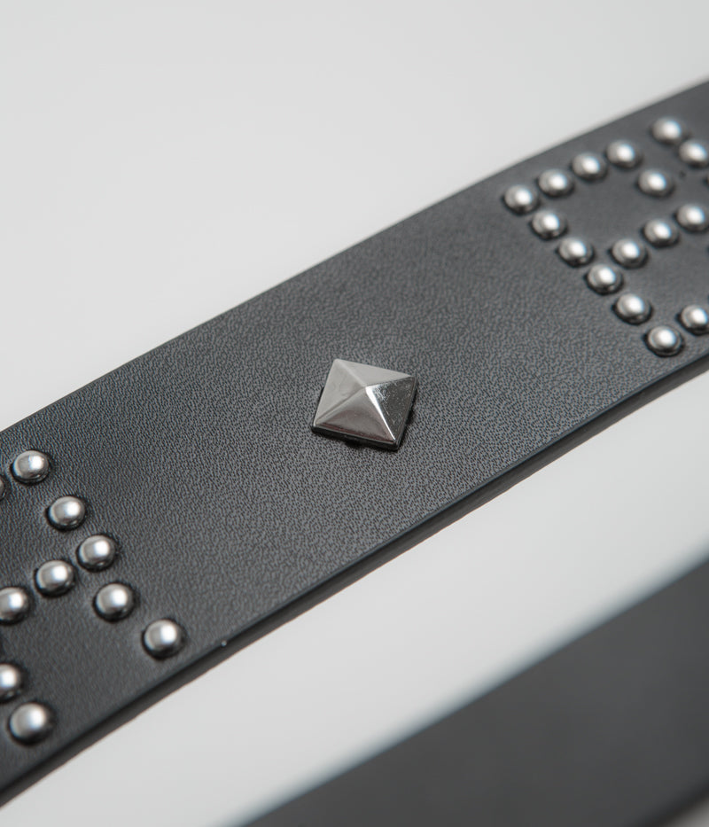 Butter Goods Leather Studded Belt in Black
