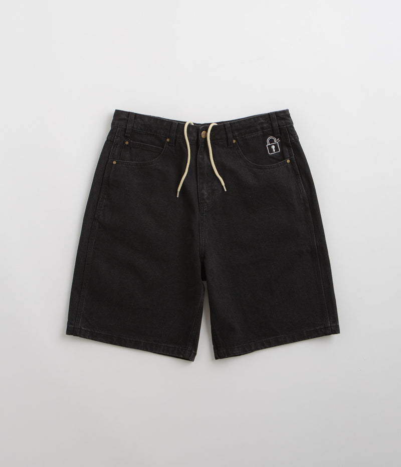 Butter Goods Lock Denim Shorts in Flat Black