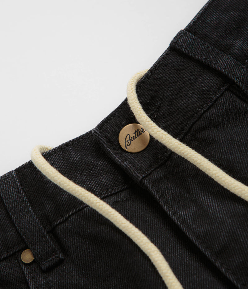 Butter Goods Lock Denim Shorts in Flat Black