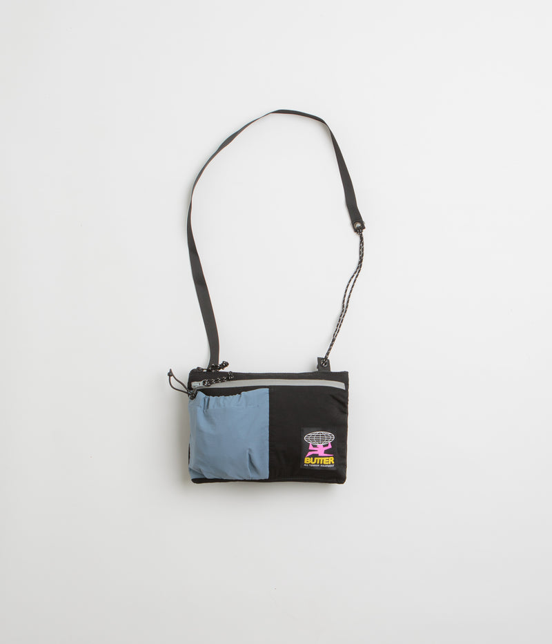 Butter Goods Pace Side Bag in Black and Blue