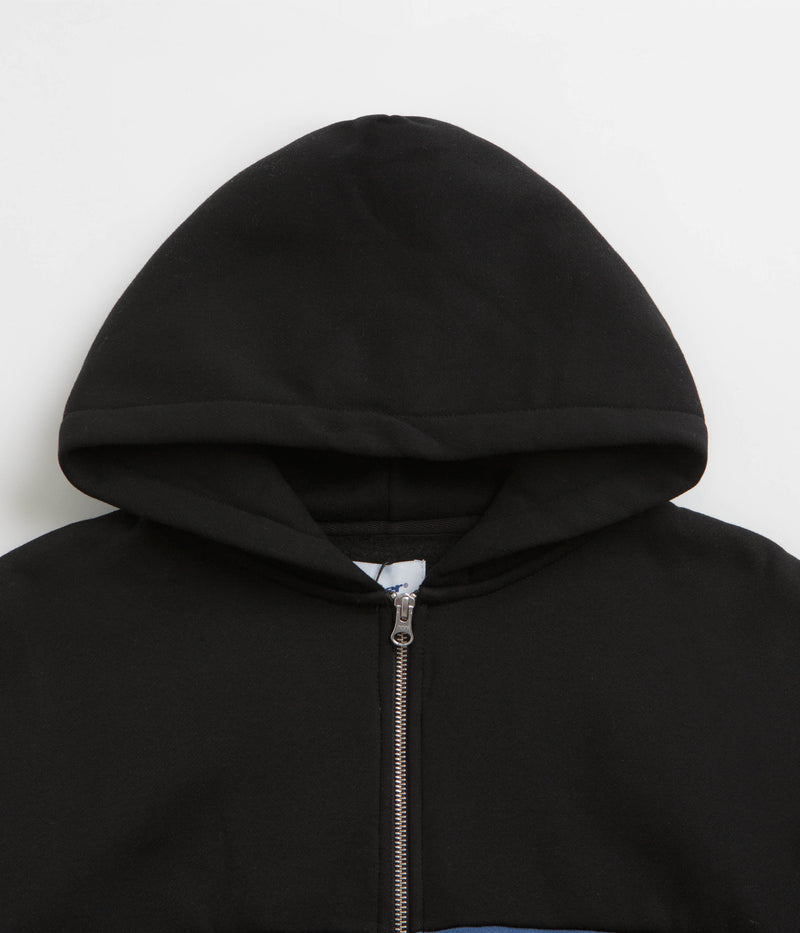 Butter Goods Panel Zip-Thru Hoodie in Black