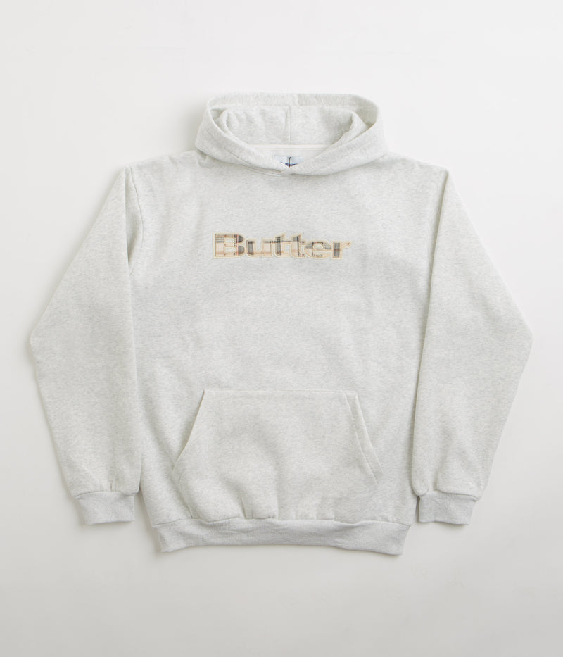 Butter Goods Plaid Applique Hoodie in Ash