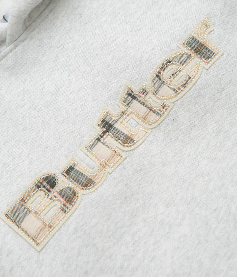 Butter Goods Plaid Applique Hoodie in Ash
