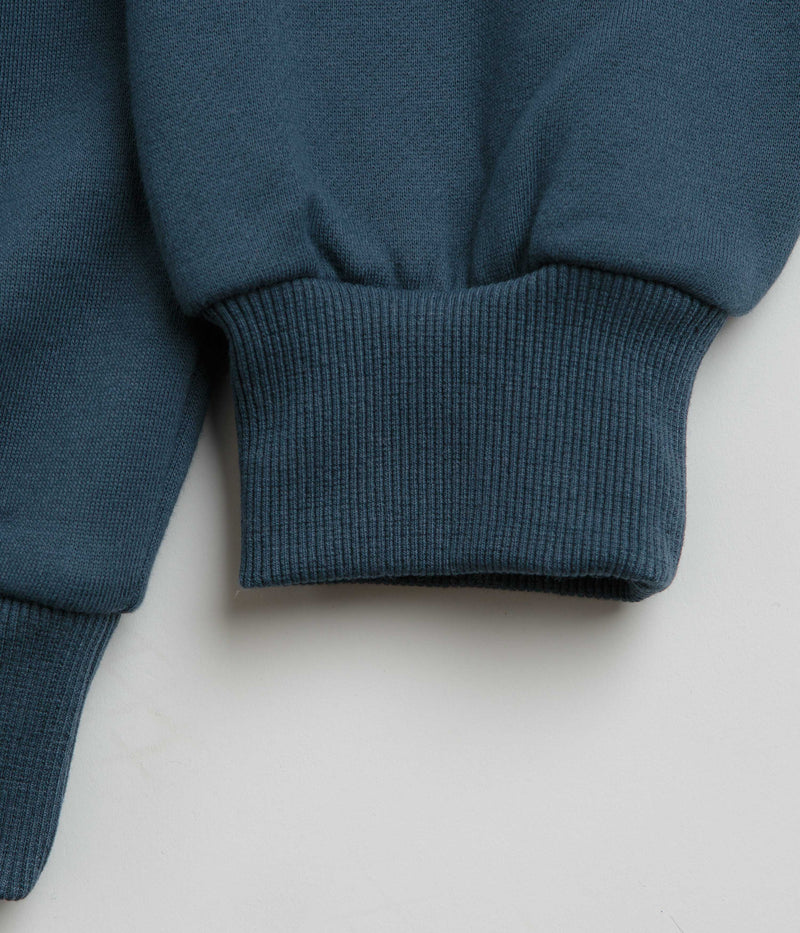 Butter Goods Plaid Applique Hoodie in Slate Blue