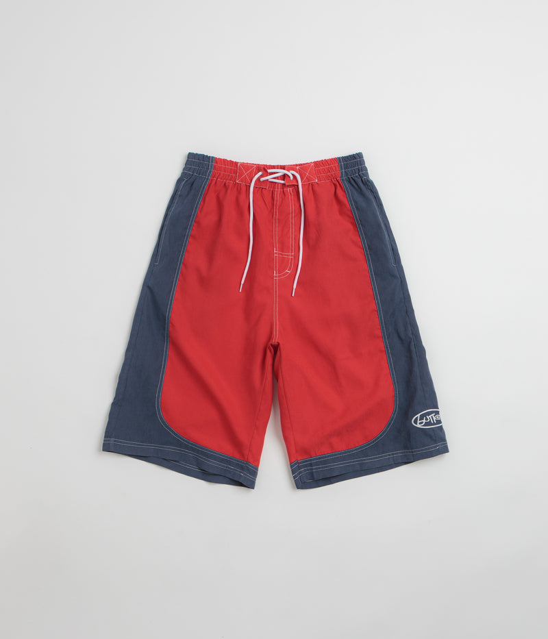 Butter Goods Point Boardshorts in Red and Navy