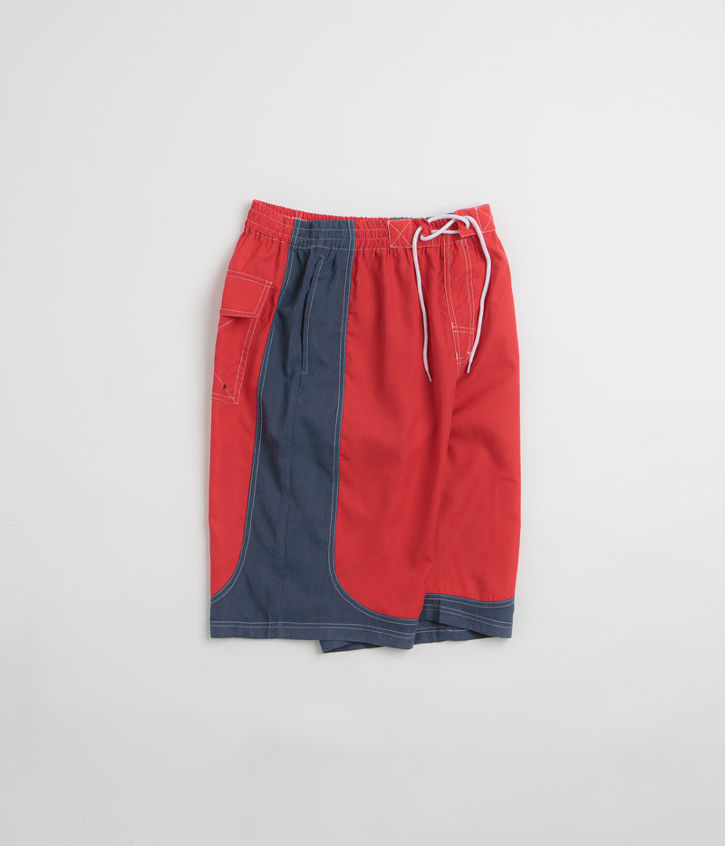 Butter Goods Point Boardshorts in Red and Navy