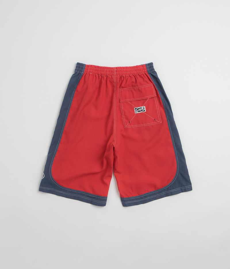 Butter Goods Point Boardshorts in Red and Navy