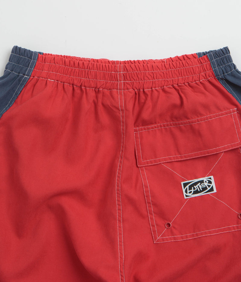 Butter Goods Point Boardshorts in Red and Navy