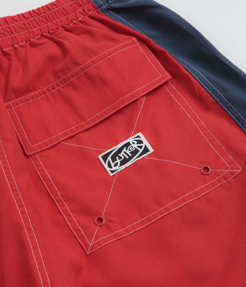 Butter Goods Point Boardshorts in Red and Navy