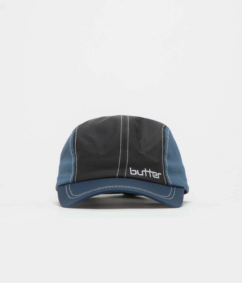 Butter Goods Primary 4 Panel Cap in Black and Slate