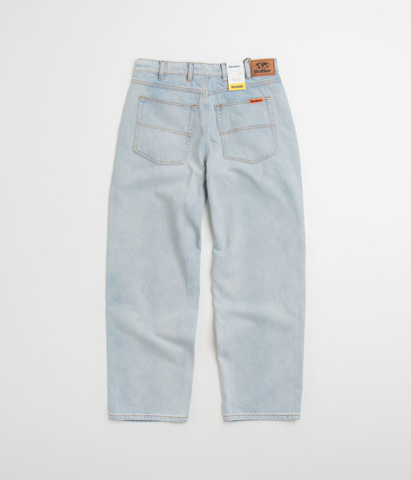 Butter Goods Relaxed Jeans in Light Blue and Orange