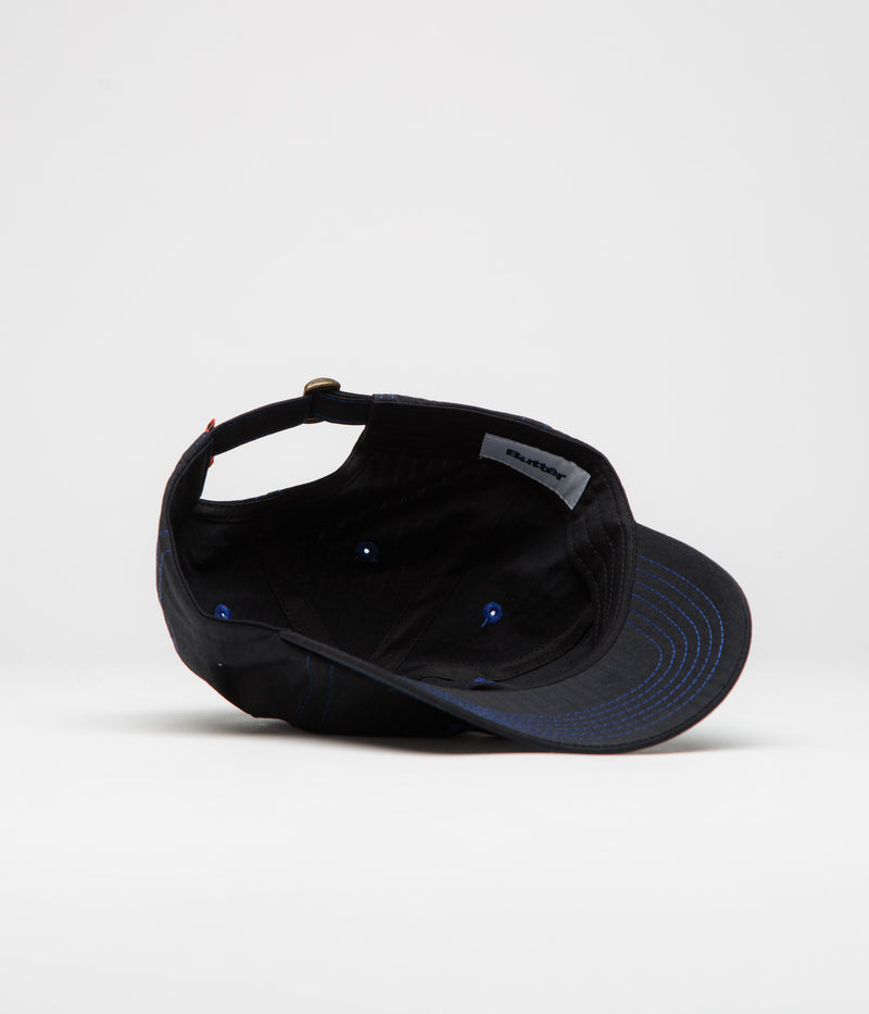 Butter Goods Rounded Logo Cap in Black and Blue