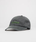 Butter Goods Rounded Logo Cap in Washed Black and Green