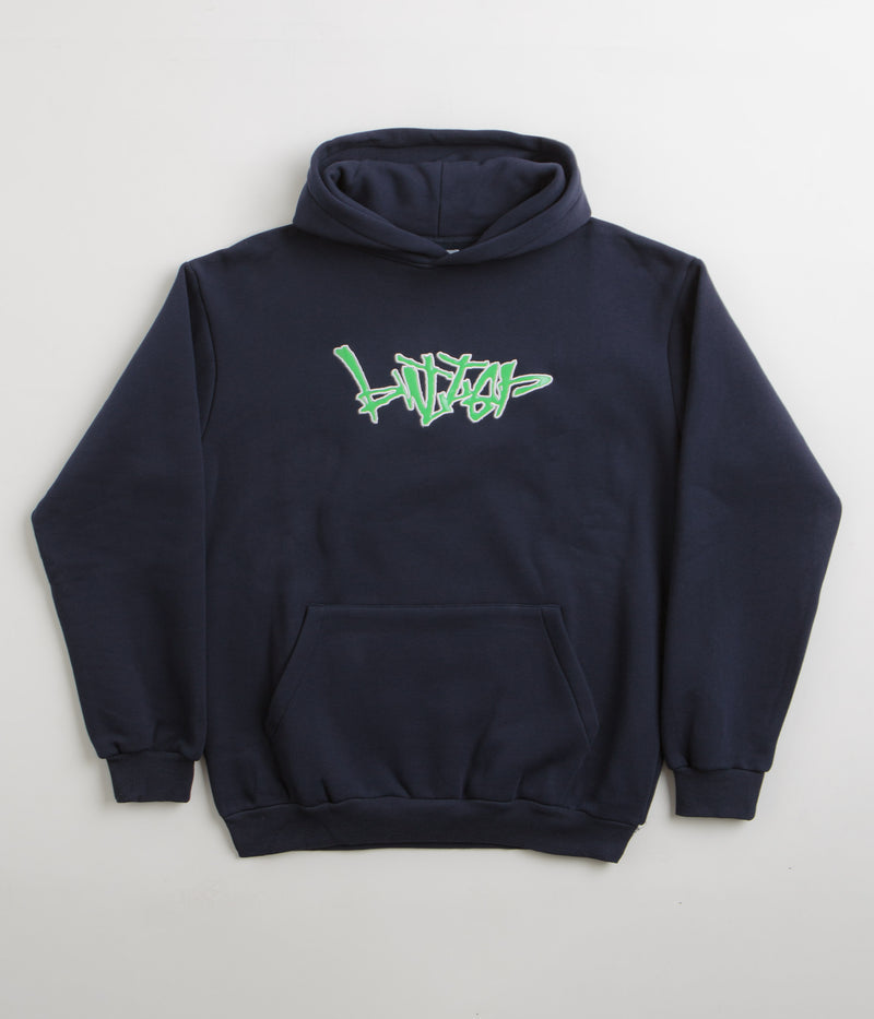 Butter Goods Scratch Applique Hoodie in Deep Navy