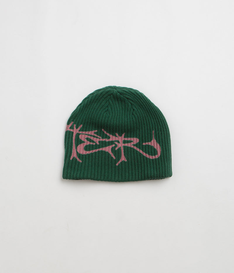 Butter Goods Scrawling Skully Beanie in Forest