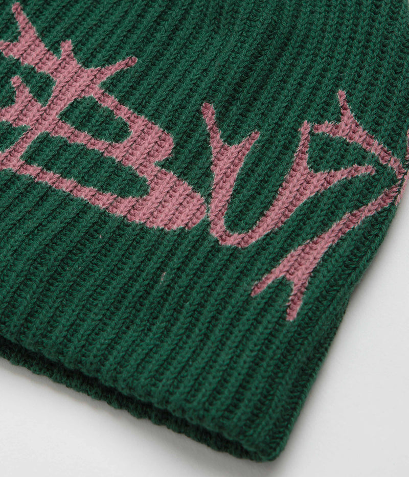 Butter Goods Scrawling Skully Beanie in Forest