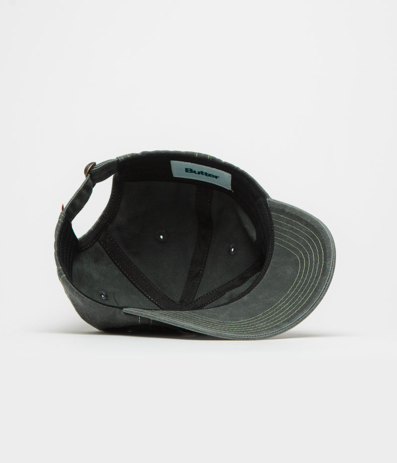 Butter Goods Scribble 5 Panel Cap in Washed Black