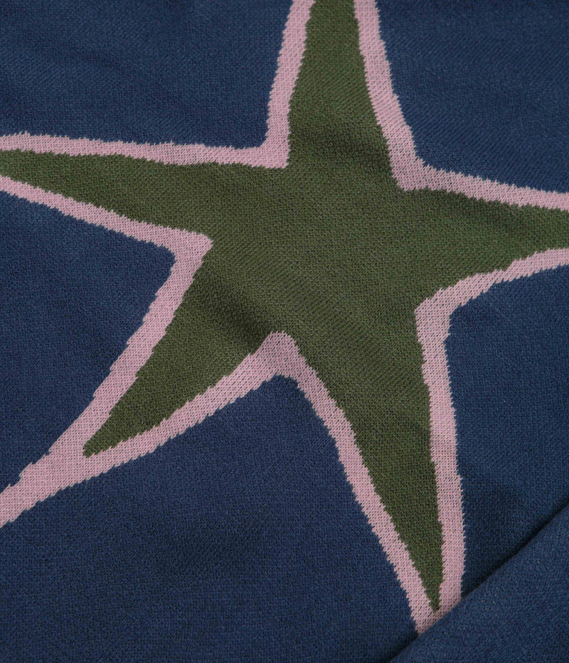 Butter Goods Star Polo Knit Sweatshirt in Prussian