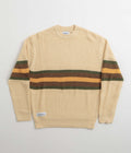Butter Goods Stripe Knitted Sweatshirt in Cream