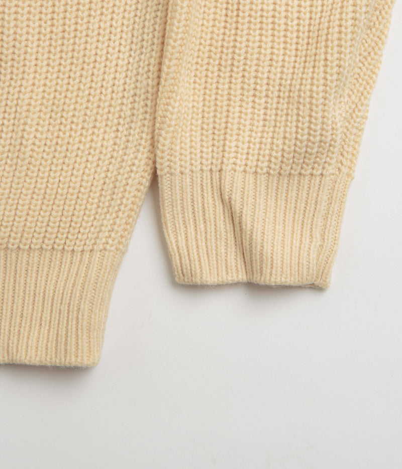 Butter Goods Stripe Knitted Sweatshirt in Cream