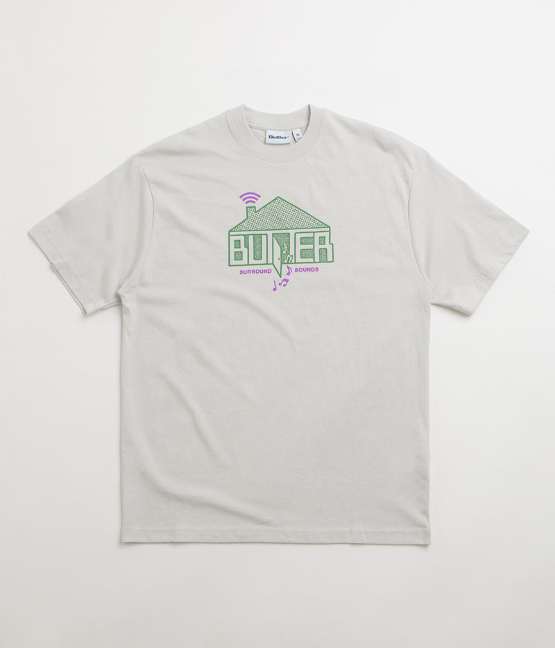 Butter Goods Surround Sounds T-Shirt in Cement