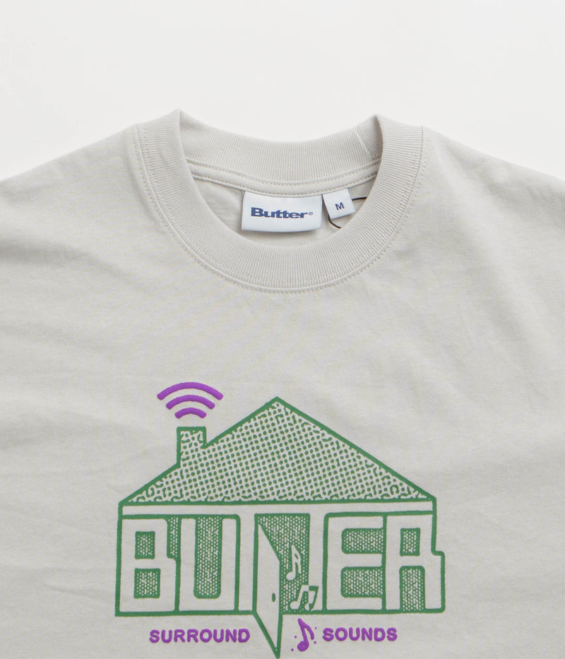 Butter Goods Surround Sounds T-Shirt in Cement
