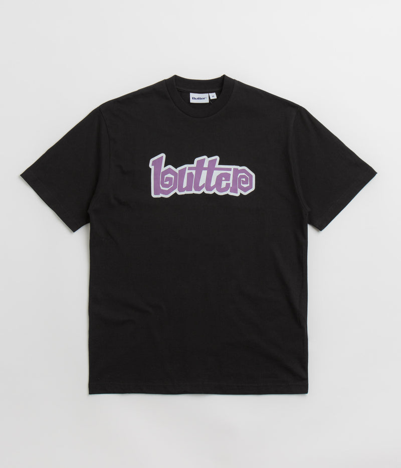 Butter Goods Swirl T-Shirt in Black and Purple