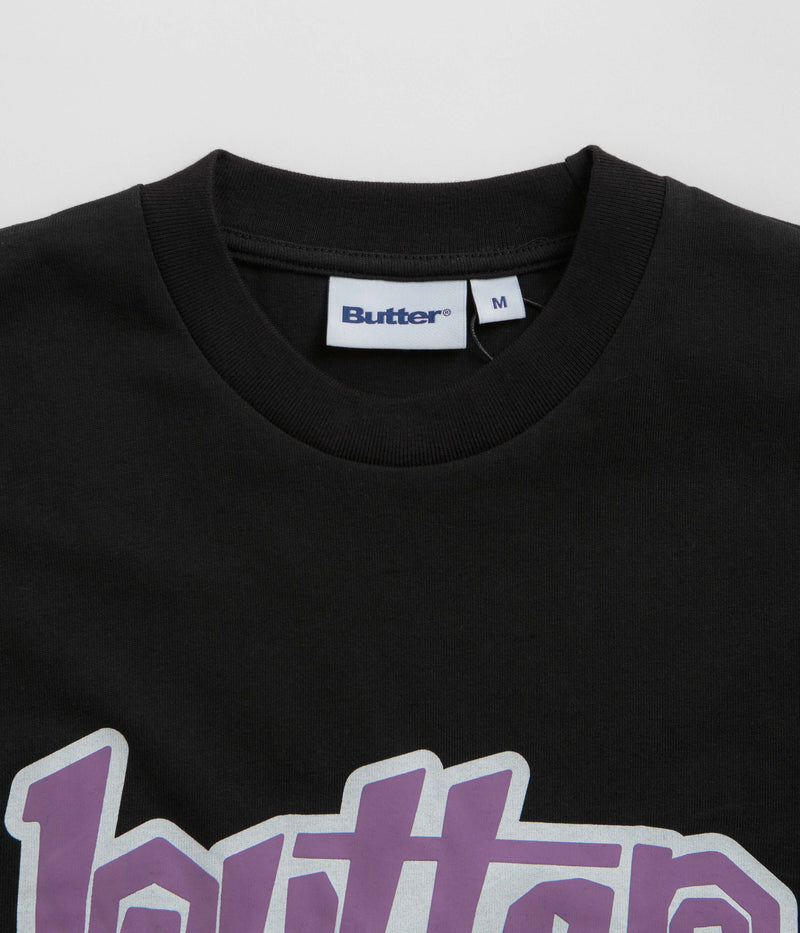 Butter Goods Swirl T-Shirt in Black and Purple