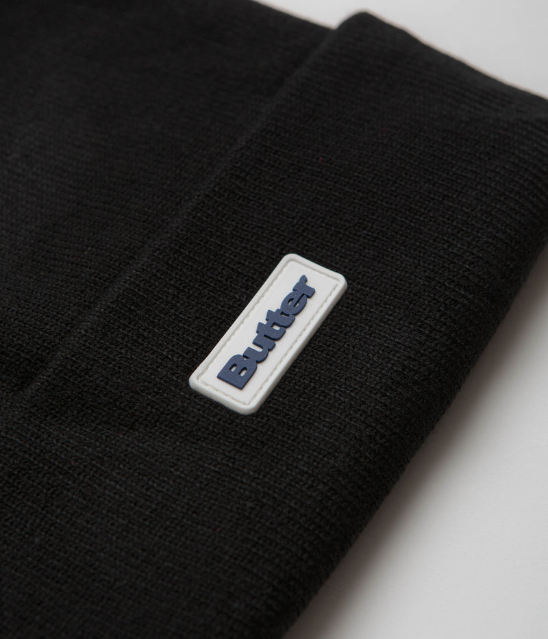 Butter Goods Tall Cuff Beanie in Black and Black