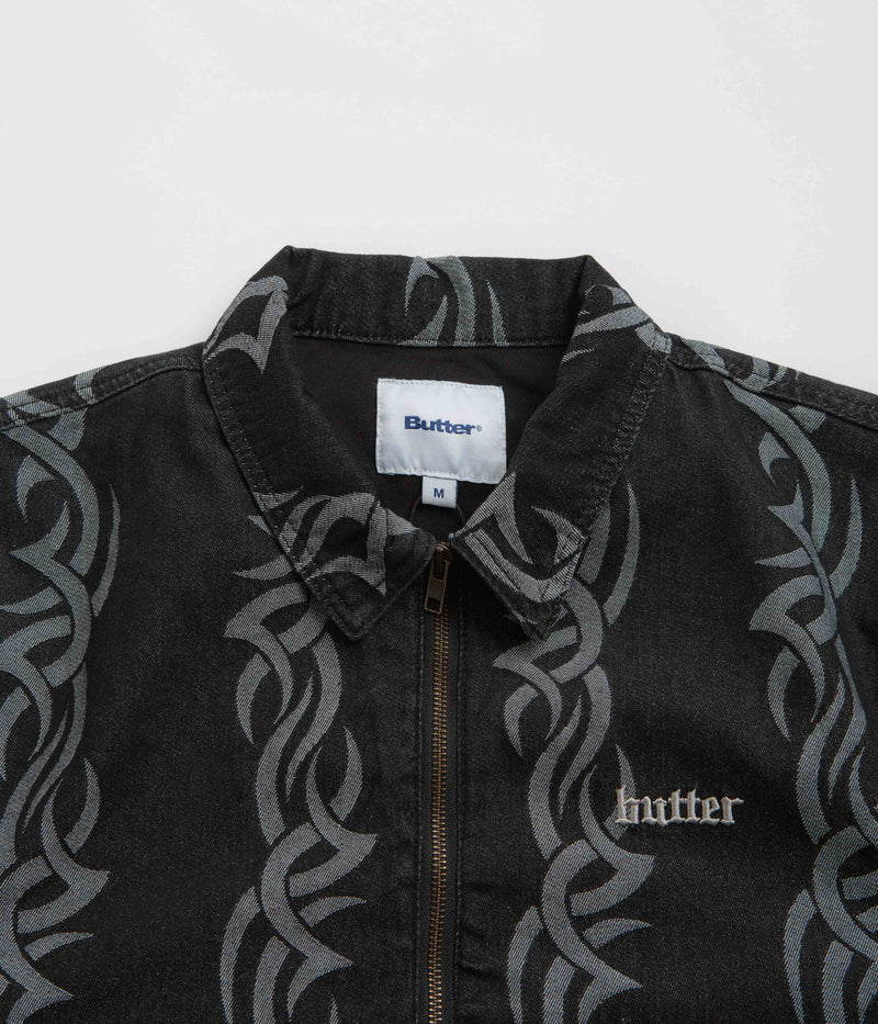 Butter Goods Tribal Denim Jacket in Black