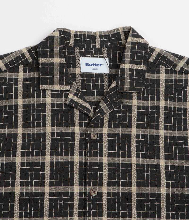 Butter Goods Vacation Short Sleeve Shirt in Black