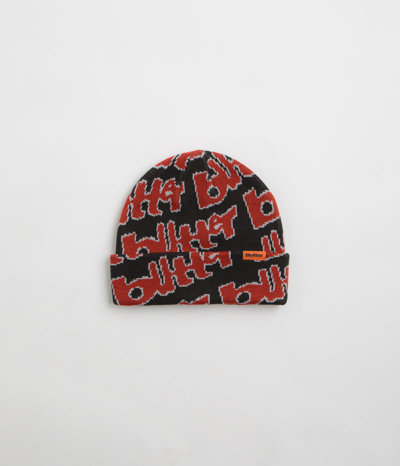 Butter Goods Warped Beanie in Black